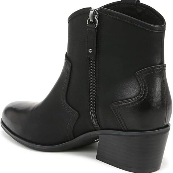 Dr. Scholl's Black Leather Ankle Booties Size 10M - Picture 3 of 13